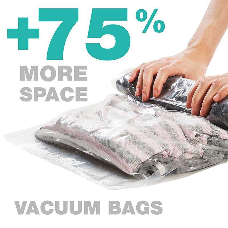 10 pc good quality Hand Rolling Compression bag Vacuum Bag Border Foldable Compressed Home Clothes Plastic Storage Bag Space Saving Seal Bags