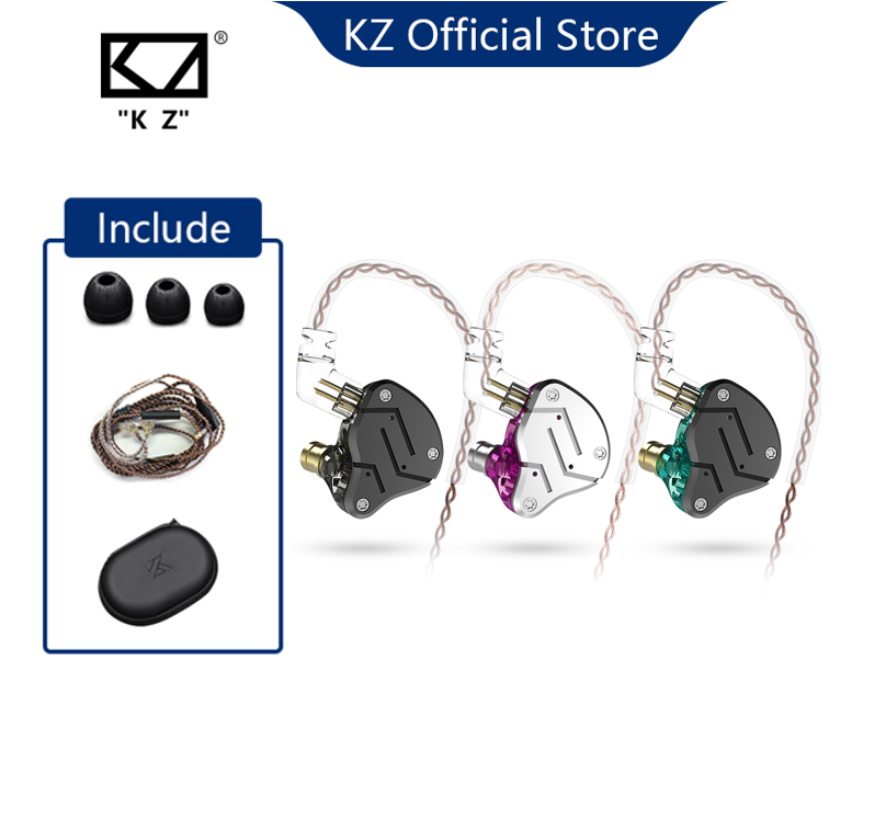 KZ product ZSN, bass, sports, games, DJ, earphone with Mic, Hybrid technology, 0.75mm pin 3.5mm plug for xiaomi huawei apple, etc
