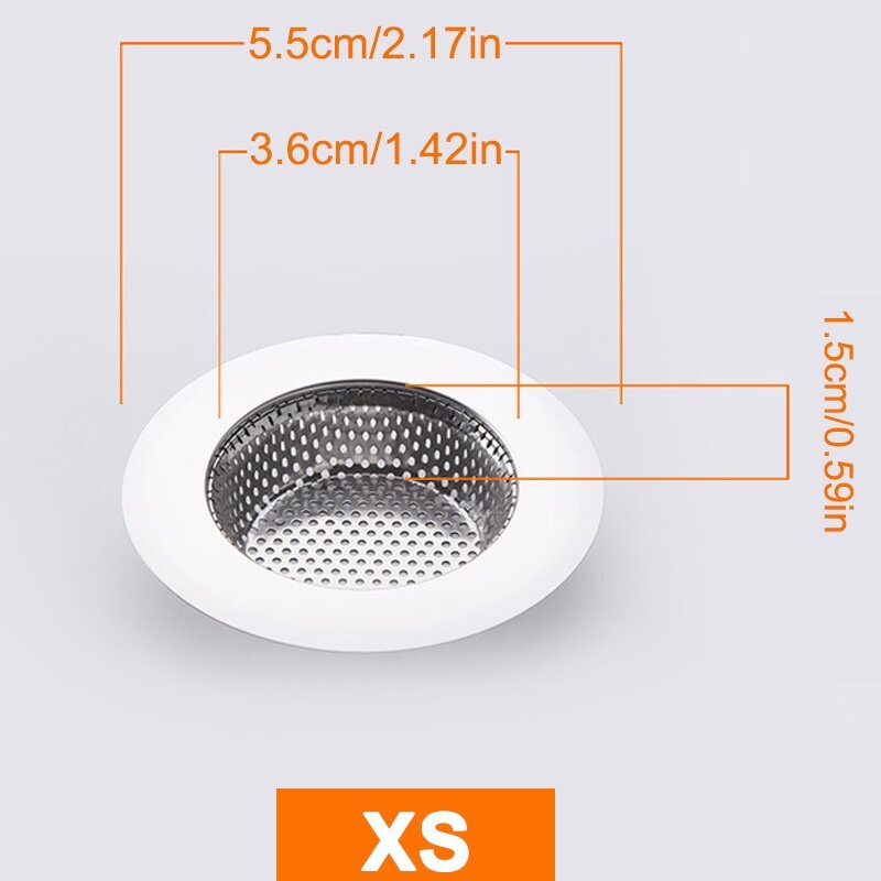 Stainless Steel Sink Strainer Polished Drain Sink Filter - Precise Filtration - Used In Kitchen Bathroom Sewer