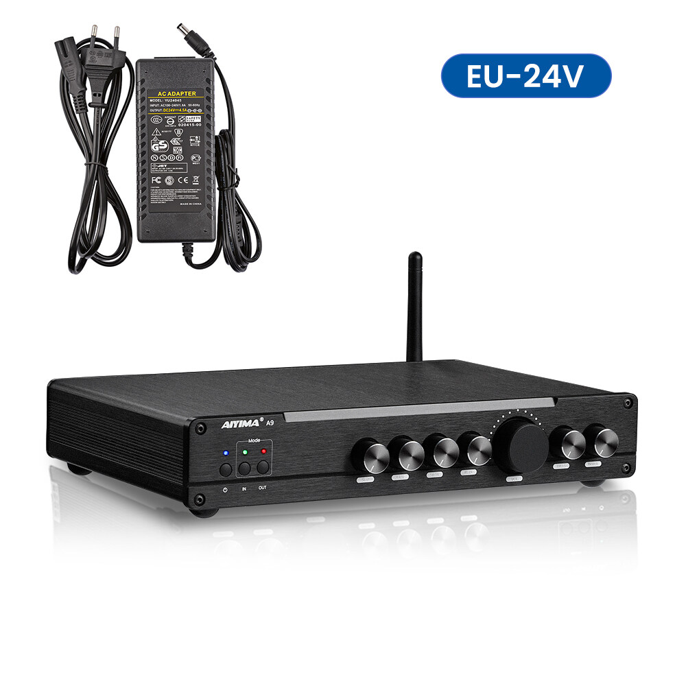 AIYIMA  A9 HIFI Subwoofer Amplifier 100W 5.1 Surround Sound COAX OPT Home Theater AMP BT 5.0 aptX HD DSP LDAC