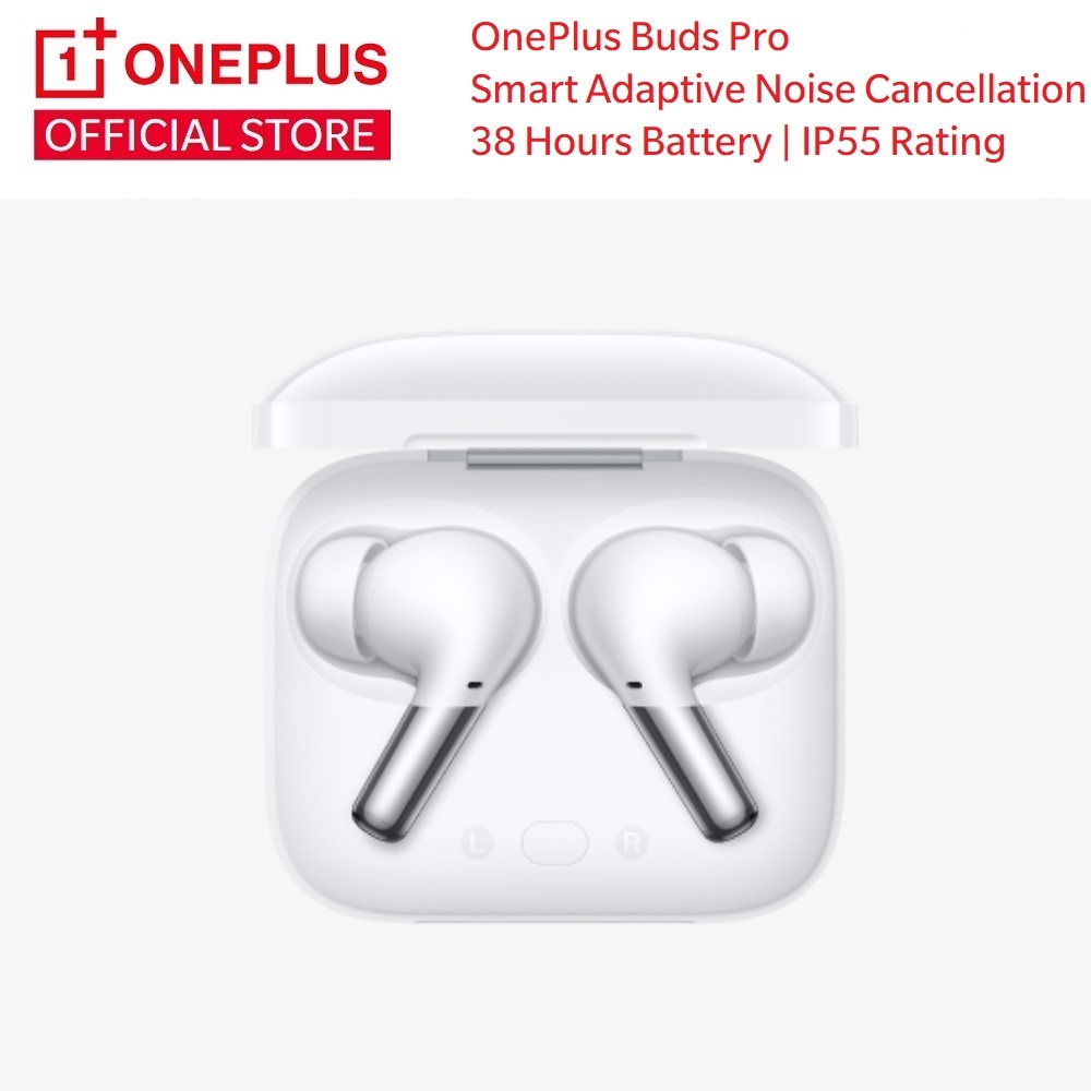 OnePlus Buds Pro Wireless EarBuds | One to One Exchange Warrty | 38 hours of battery life | IP55 Water-resistant | Smart Adaptive Noise Cancellation | Ultra-Low Latency | Dolby Atmos Support | Warp Ch