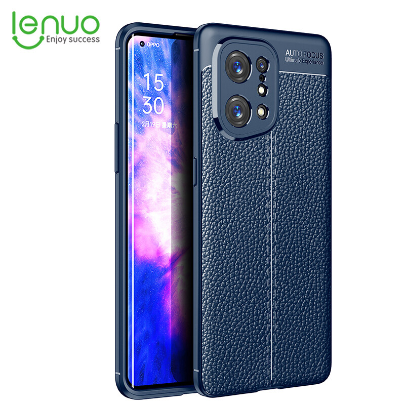 Lenuo for Oppo Find X5 / Find X5 Pro Soft TPU Case - All-inclusive Protection Dermatoglyph Phone Silicone Back Cover