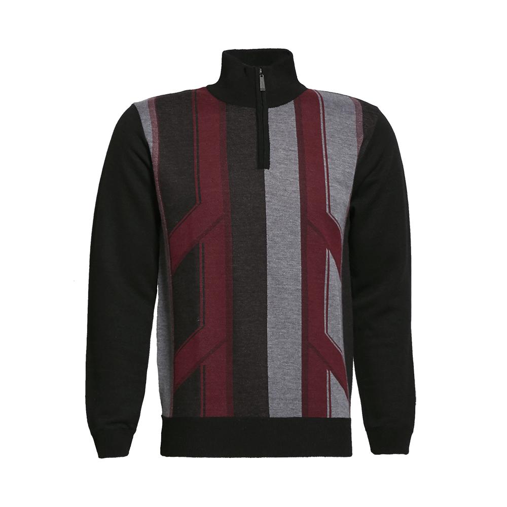 HENLEY MOCK NECK WITH ZIP KNITTED SWEATER KS9143