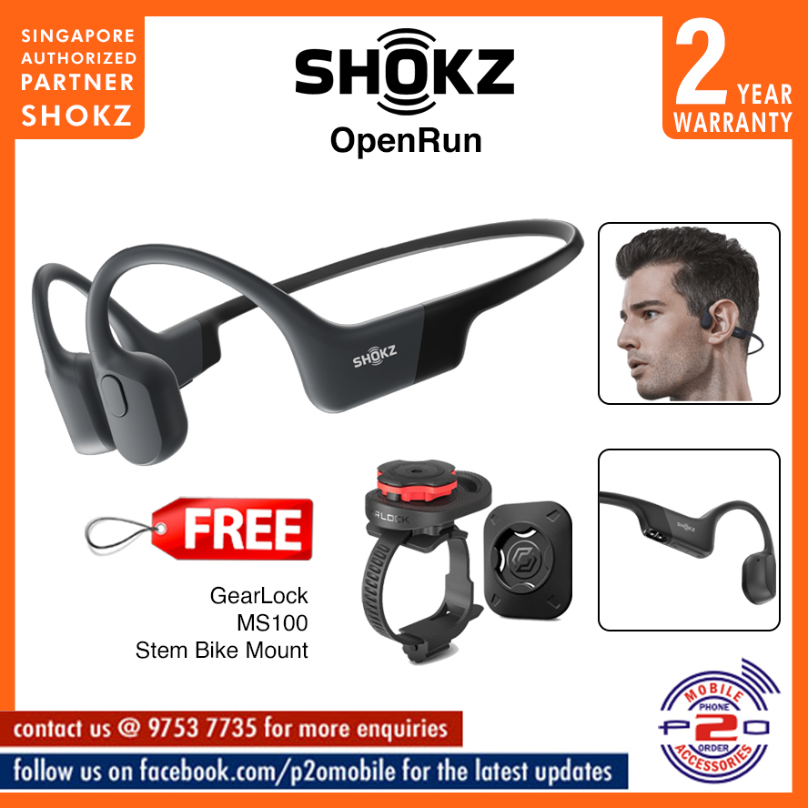 Shokz OpenRun (formerly AfterShokz Aeropex) WaterProof OPEN-EAR Bone Conduction Wireless Bluetooth Headset