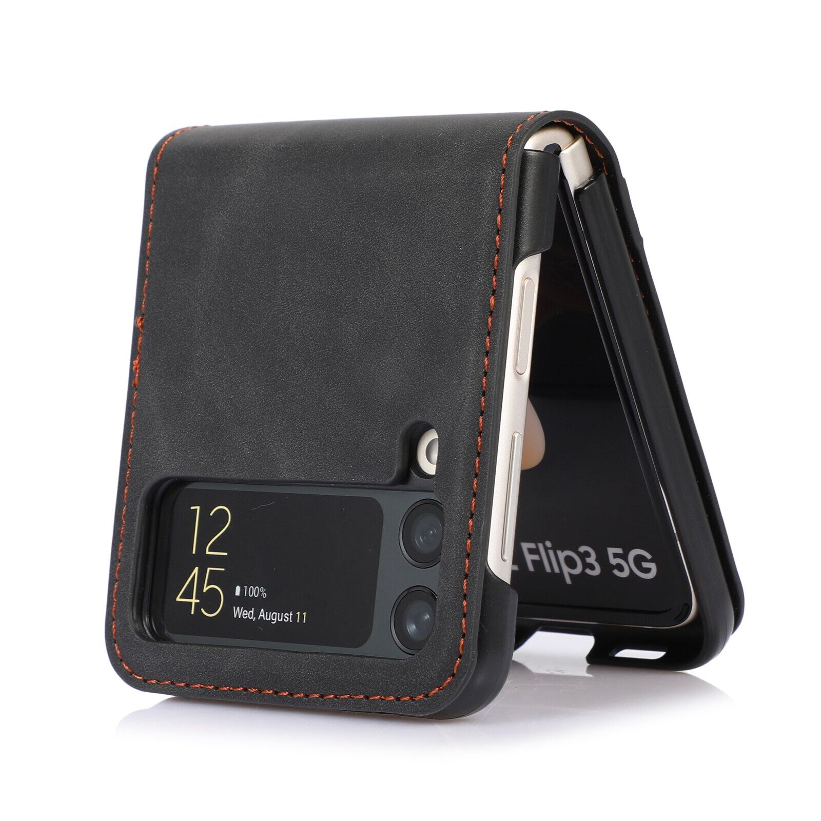 HOCE Luxury Leather Slim Cases for Samsung Galaxy Z Flip 3 4 5G Flip3 Flip4 Case Anti-knock Card Solts Cell Phone Protective Cover