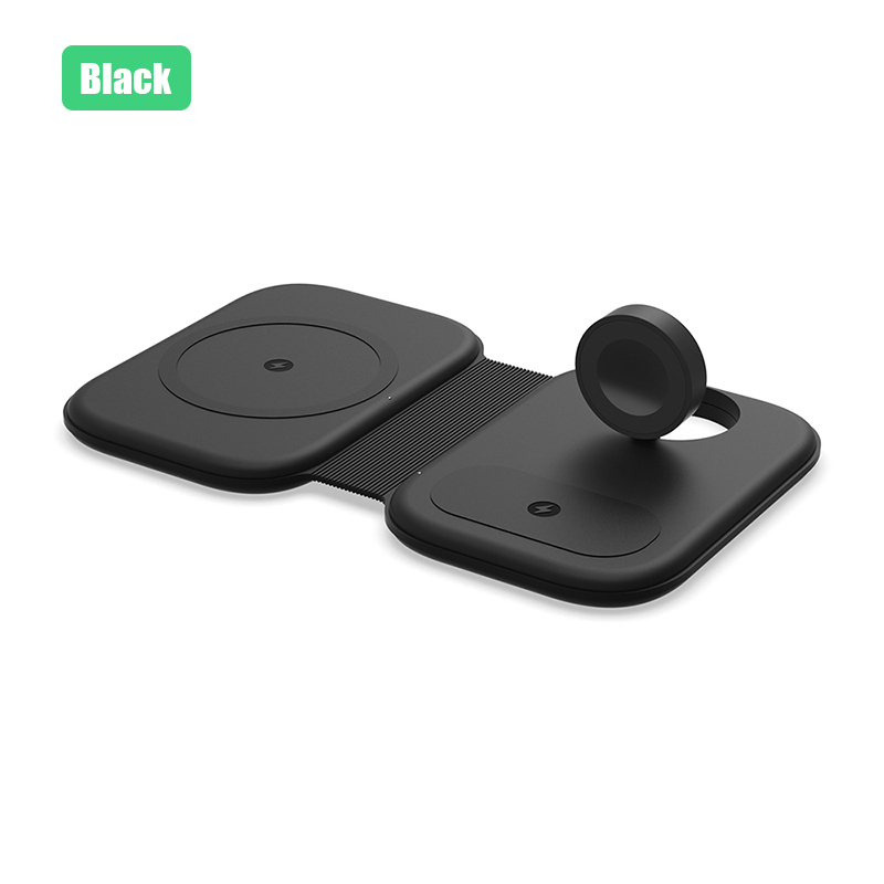 3 in 1 Wireless Charger Foldable 15W Magnetic Fast Wireless Charging Pad MagSafe Charger For iPhone 14 13 12 Series Apple Watch Ultra 8 7 6 AirPods 2 3 Pro 2022