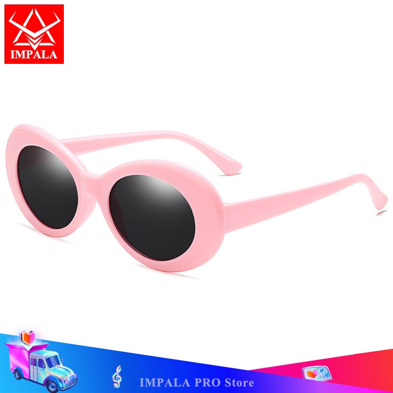 IMPALA QT1659W Personalized Fashion Sunglasses for Men and Women Korean Style Oval Lens Retro Sun Glasses UV400 Eyeglasses
