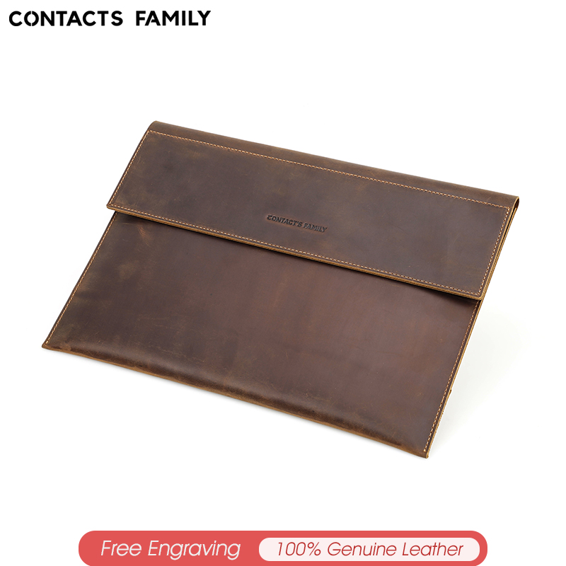 Genuine Leather Laptop Sleeve Case For MacBook 14.2/16.2 Inch 2021
