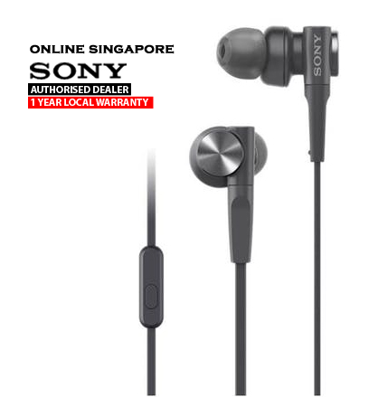 Online Singapore - Sony MDR-XB55AP EXTRA BASS In-Ear Headphones with Microphone