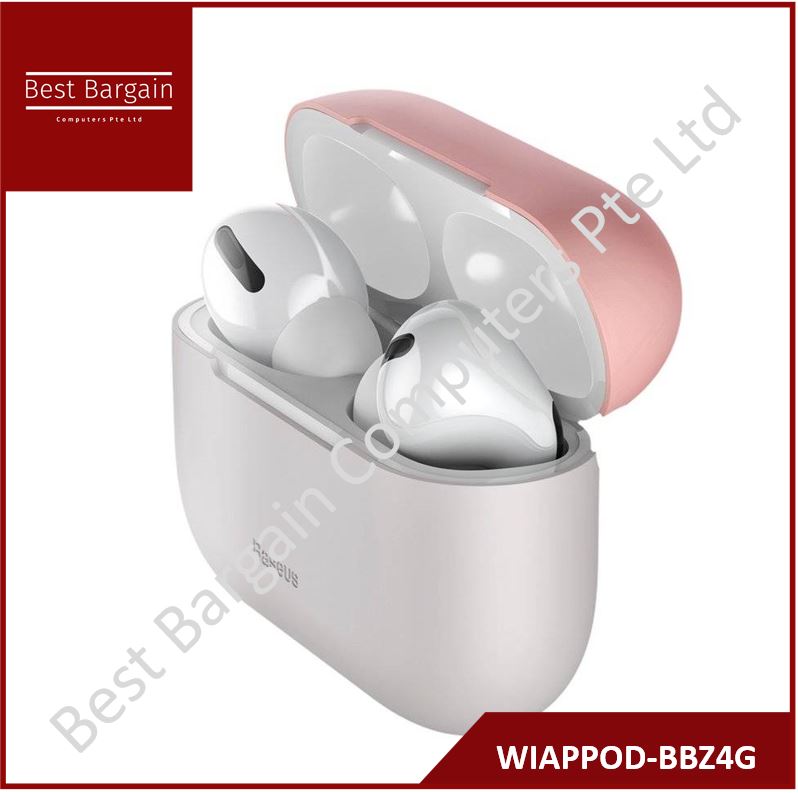 Best Bargain - Baseus Super Thin Silica Gel Case For Pods Pro Pink+Grey WIAPPOD-BBZ4G