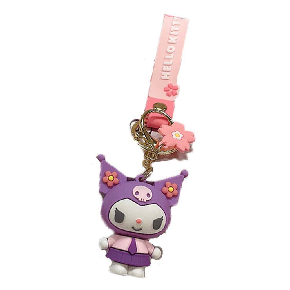 HUIHEYU Fashion Kawaii Kitty Cat Backpack Accessory Fidget Toys Key Trinket Sakura Ornaments Mobile Pendant Melody Key Buckle Anime Keychain Cartoon Keyring