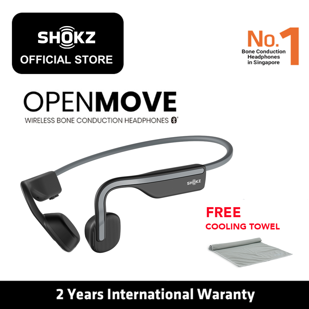 Shokz OpenMove Wireless Bone Conduction Headphones - Slate Grey