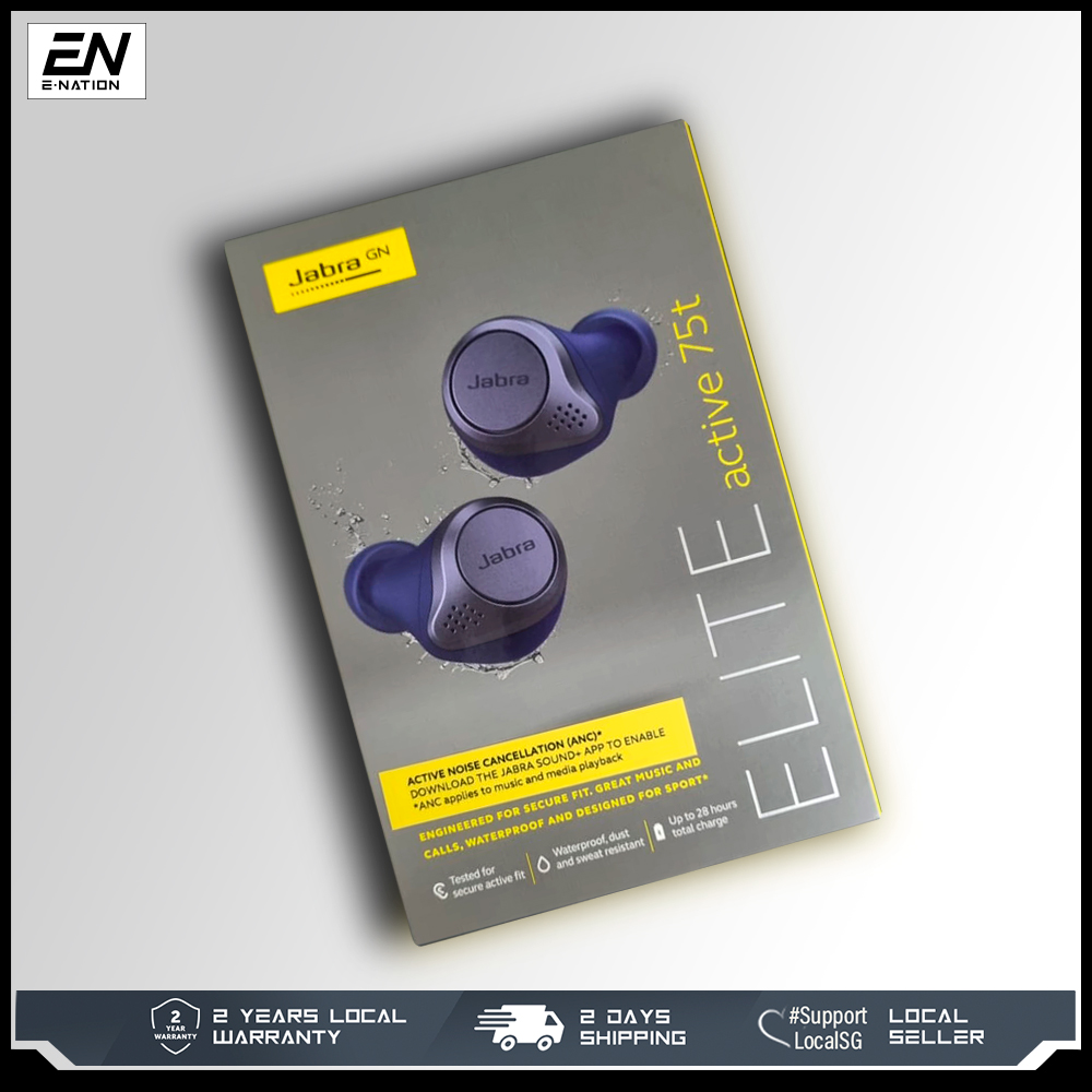 Authentic Jabra Elite 7 Active - True Wireless Sports Ear Buds with the ultimate active fit and Adjustable Active Noise Cancellation With 2 Year Local Warranty