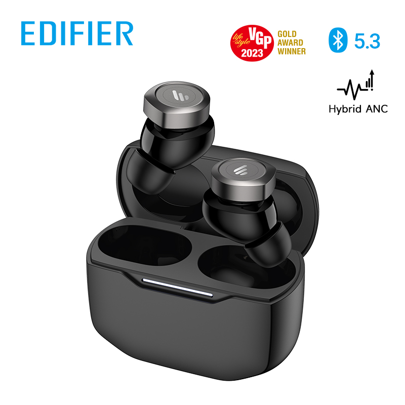 Edifier W240TN True Wireless Earbuds Noise Cancellation Earbuds with Bluetooth V5.3 up to 25hrs Playtime Support Voice Assitant Custom Button Contorl EQ Mode Shutdown Timer
