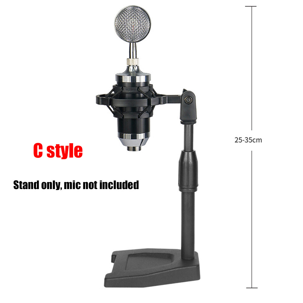Adjustable Desktop Microphone Stand Portable Table Stand Mic Stand Microphone Clip Holder For Podcasts Singing Live Streaming