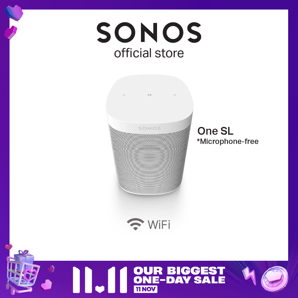 Sonos One SL - Microphone-Free Smart Speaker