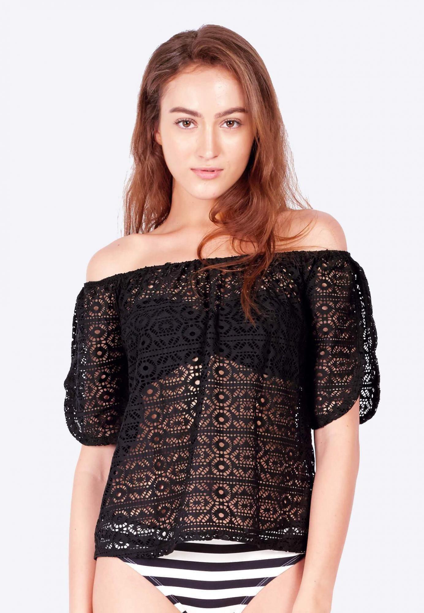 FUNFIT Openwork Off-Shoulder